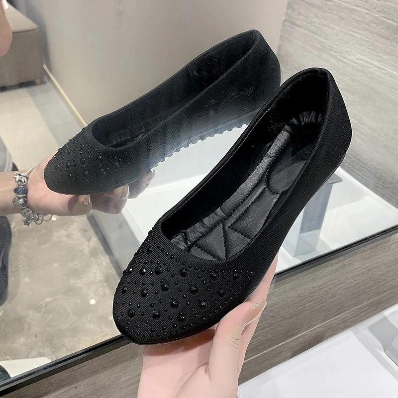 

Shoes for Women New Fashion Round Toe Suede Flat Shoes Feminine Temperament Shallow Mouth Loafers Women Zapatillas Mujer