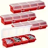 1Pc/2Pcs Multi-Compartment Organizer Box For Screws & Small Parts - Durable Plastic Hardware And Jewelry Storage Case 3