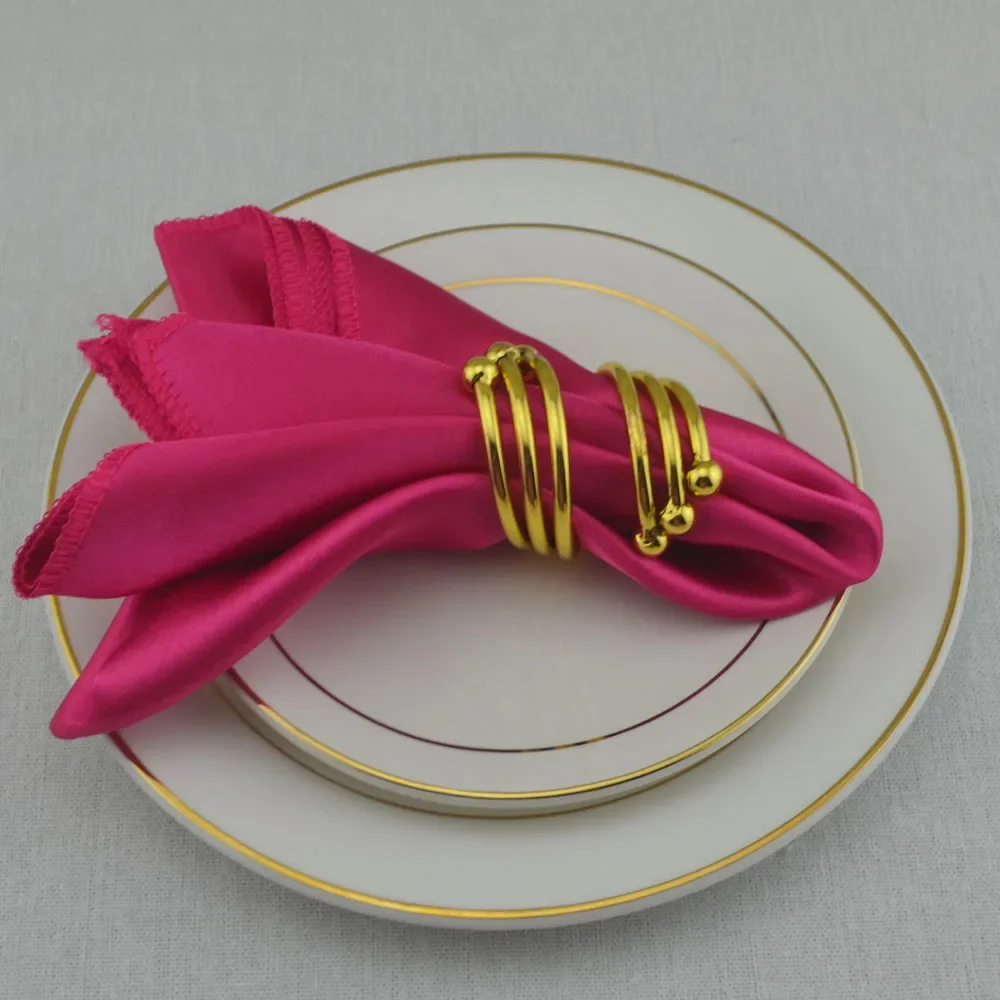 50pcs Satin 30x30cm Napkins For Wedding Birthday Christmas Party Decoration Cloth Tea Towel Handkerchief Restaurant Supplies