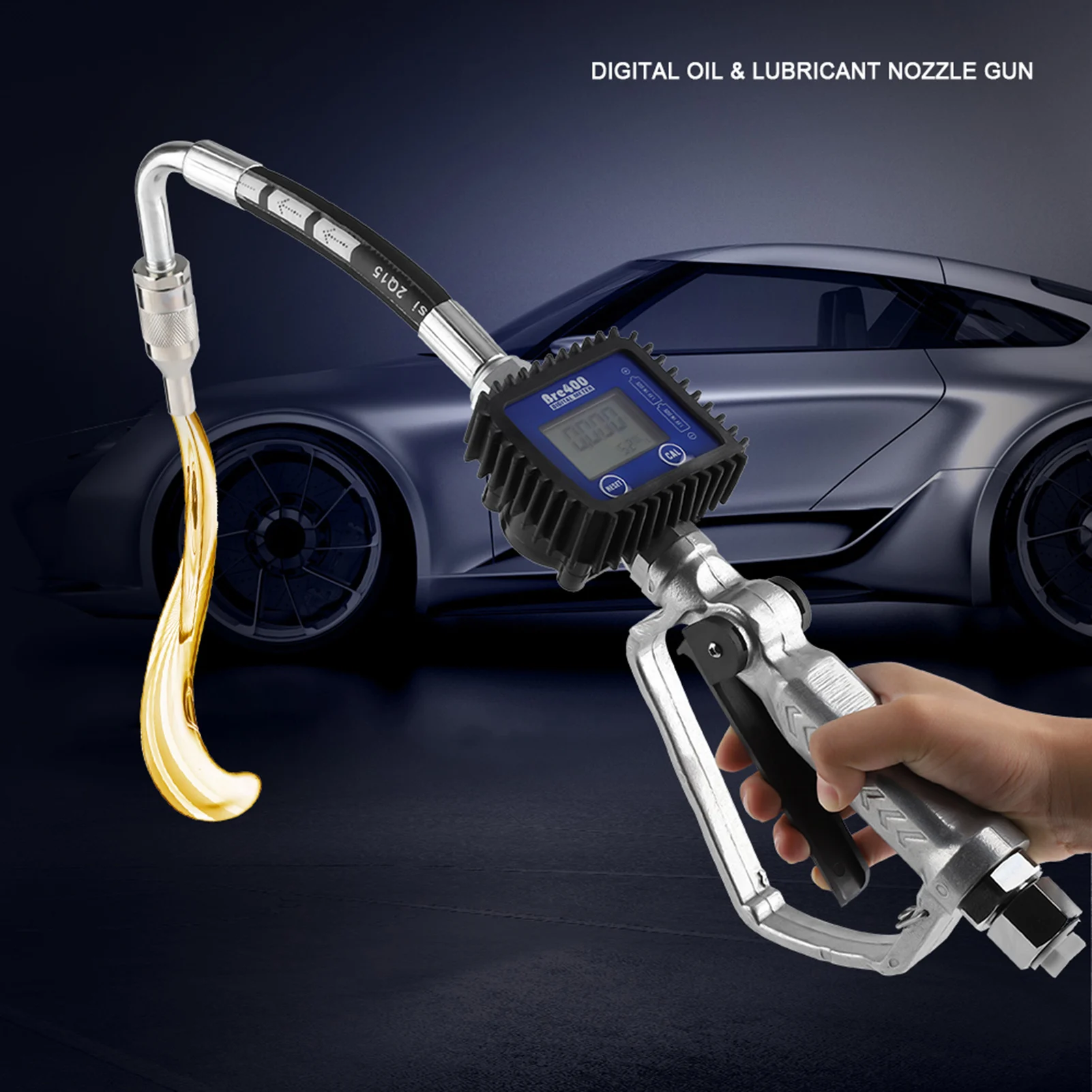Digital Fuel Oil Lubricant Nozzle Gun Fueling Nozzle with Meter Meter Oil Fill Fuel