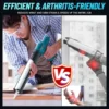 Cordless Caulking Gun, 29oz Electric Caulking Gun w/ 2000mAh Li-ion Battery, Caulk Gun with Stepless Speed Control, LED Light, 3 2