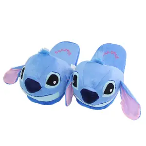 Disney Stitch Plush Toys Cute Stitch Clothing & Accessories Plush Stuff  Slippers For Home Cartoon Winter Shoes Child Adult Gifts