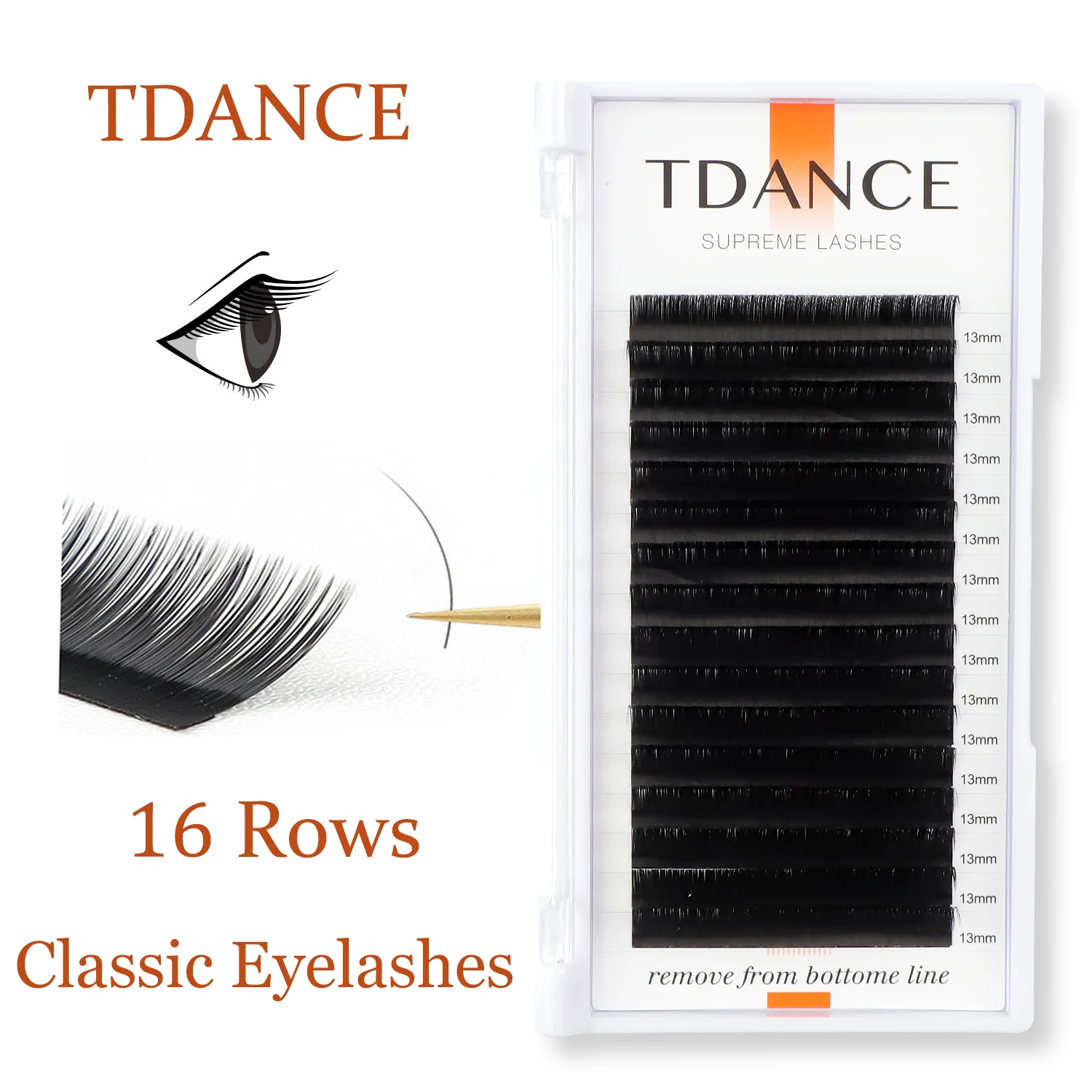 TDANCE Classic Lashes Extensions 4 Trays/Lot C/CC/D/DD Faux Mink Premium Individuelle Flase Eye Lash Natürliche russische Volumenwimpern – Detail 2