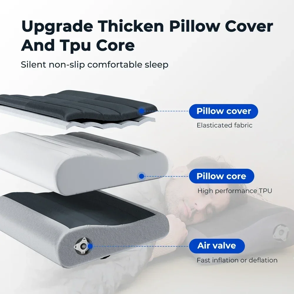 FLEXTAIL ZERO PILLOW SE Outdoor Portable Inflatable Pillow Neck Contour Inflatable Pillow Lightweight 150g for Travel Camping portable inflatable pillow