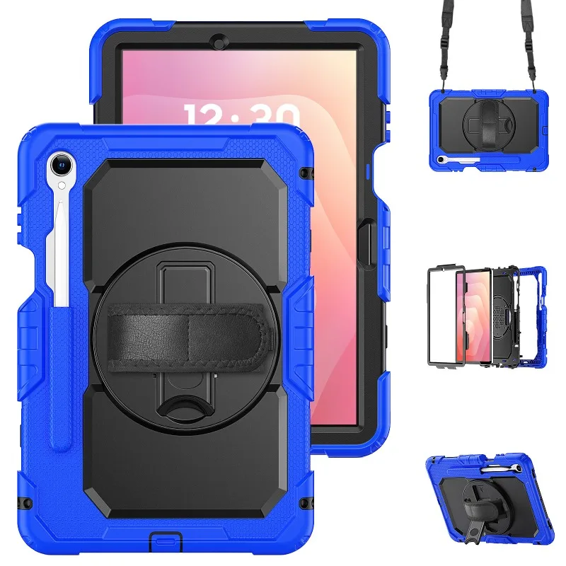 Shockproof Tablet Case with Screen Protector and Handle Belt Cover