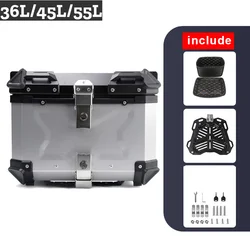 36L/45L Universal Motorcycle Aluminum Rear Trunk Luggage Case with X Waterproof Tail Box Storage Box for BMW R1200R R1200S