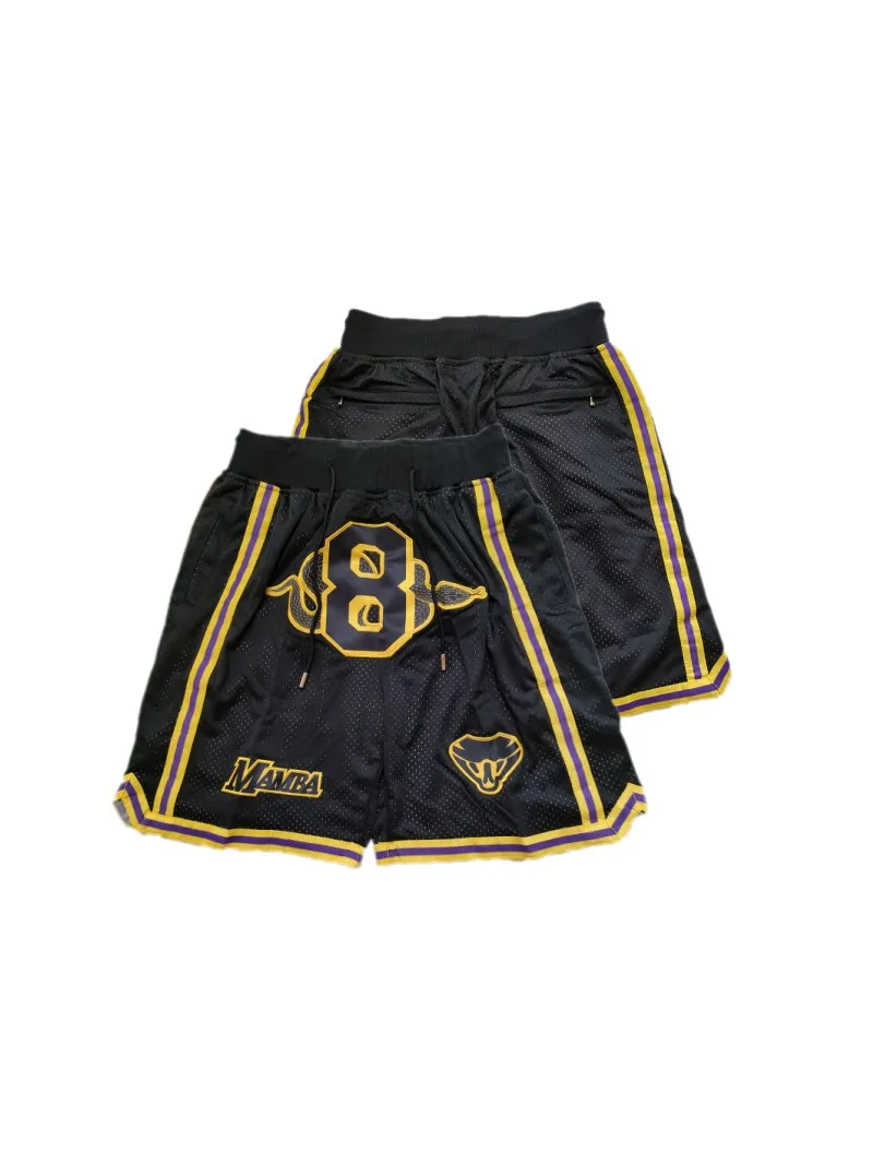 Basketball Shorts Men 8 24 Legend Retro Embroidered Pockets Suitable Outdoor Sports