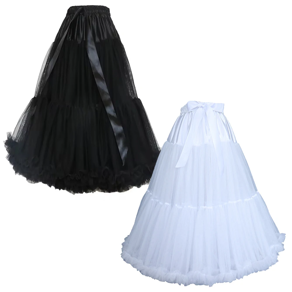 Fashion Puffy Layered Tulle Skirt Fluffy Underskirt Short Petticoat Lolita Cosplay Crinoline Petticoat Dance Prom Dress 65CM