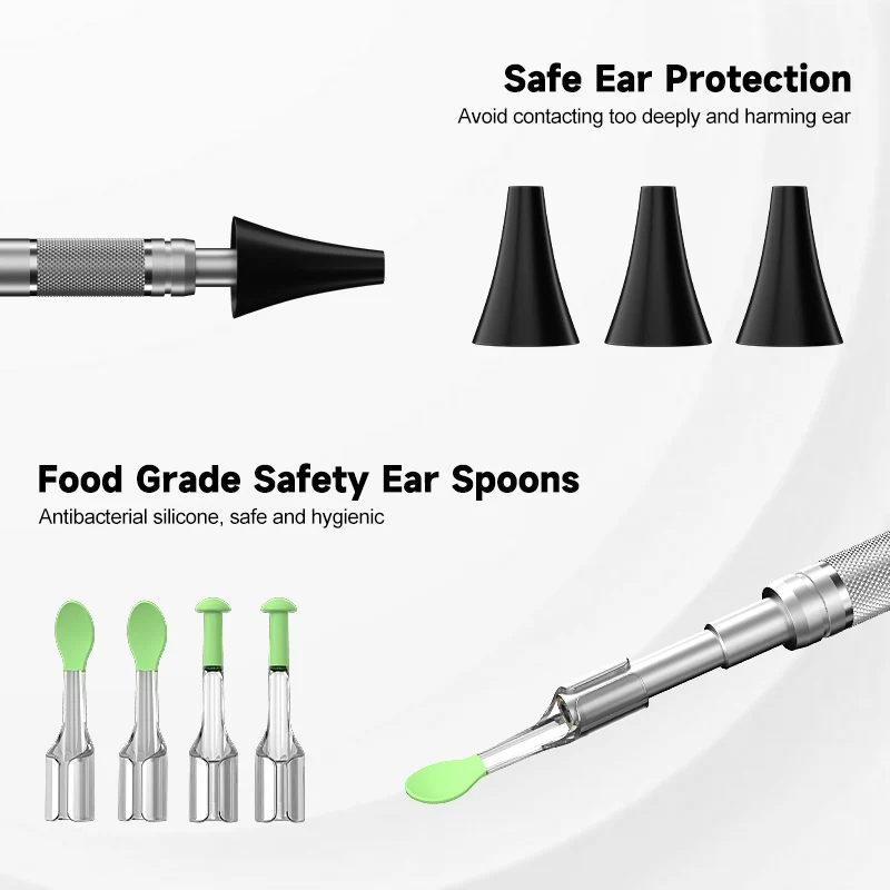 5 Inch Screen Digital Otoscope Camera HD1080P 3.9MM Ear Picker 6 LEDs Ear Wax Removal Tool Ear Cleaning Stick For Child Adults 5