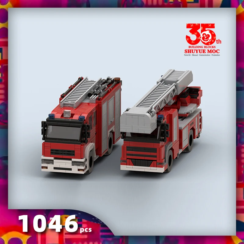 SyMoc Simulation City Firefighter Rescue Engineering Vehicle Movable