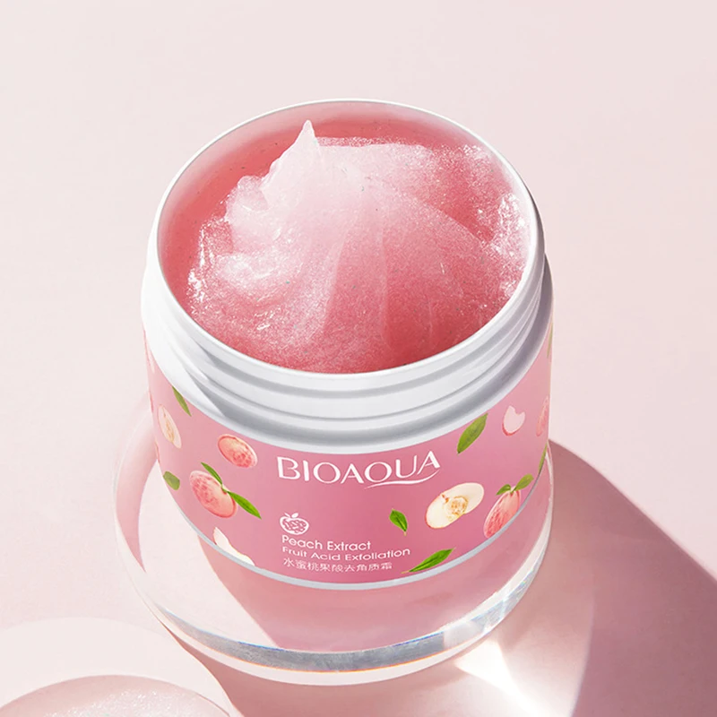 BIOAQUA Honey Peach Exfoliating Cream Facial Scrub Exfoliant Body Scrub Moisturizing Nourishing Exfoliator Skin Care Exfoliants facial exfoliant