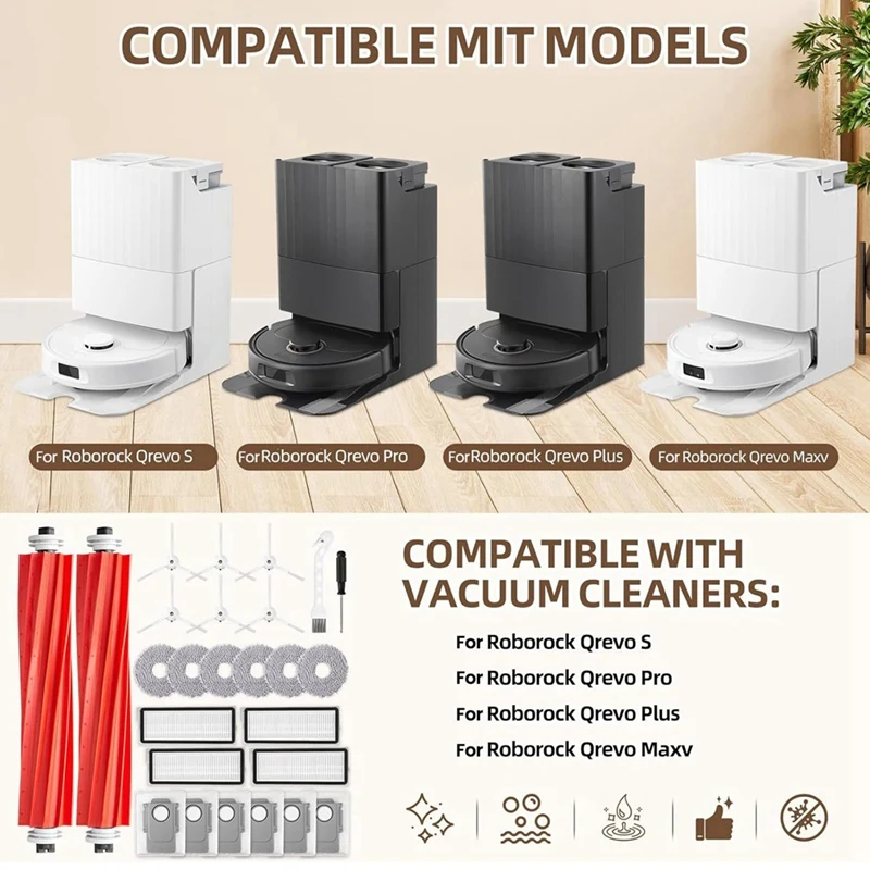 T42C-Accessories For Roborock Qrevo S/Qrevo Pro/Qrevo Plus/Qrevo Maxv Vacuum Robot Replacement Parts