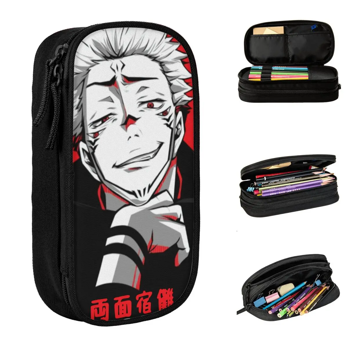 

Пенал для ручка в стиле аниме и карандашей jusor, большой емкости, для мальчиков и девочек