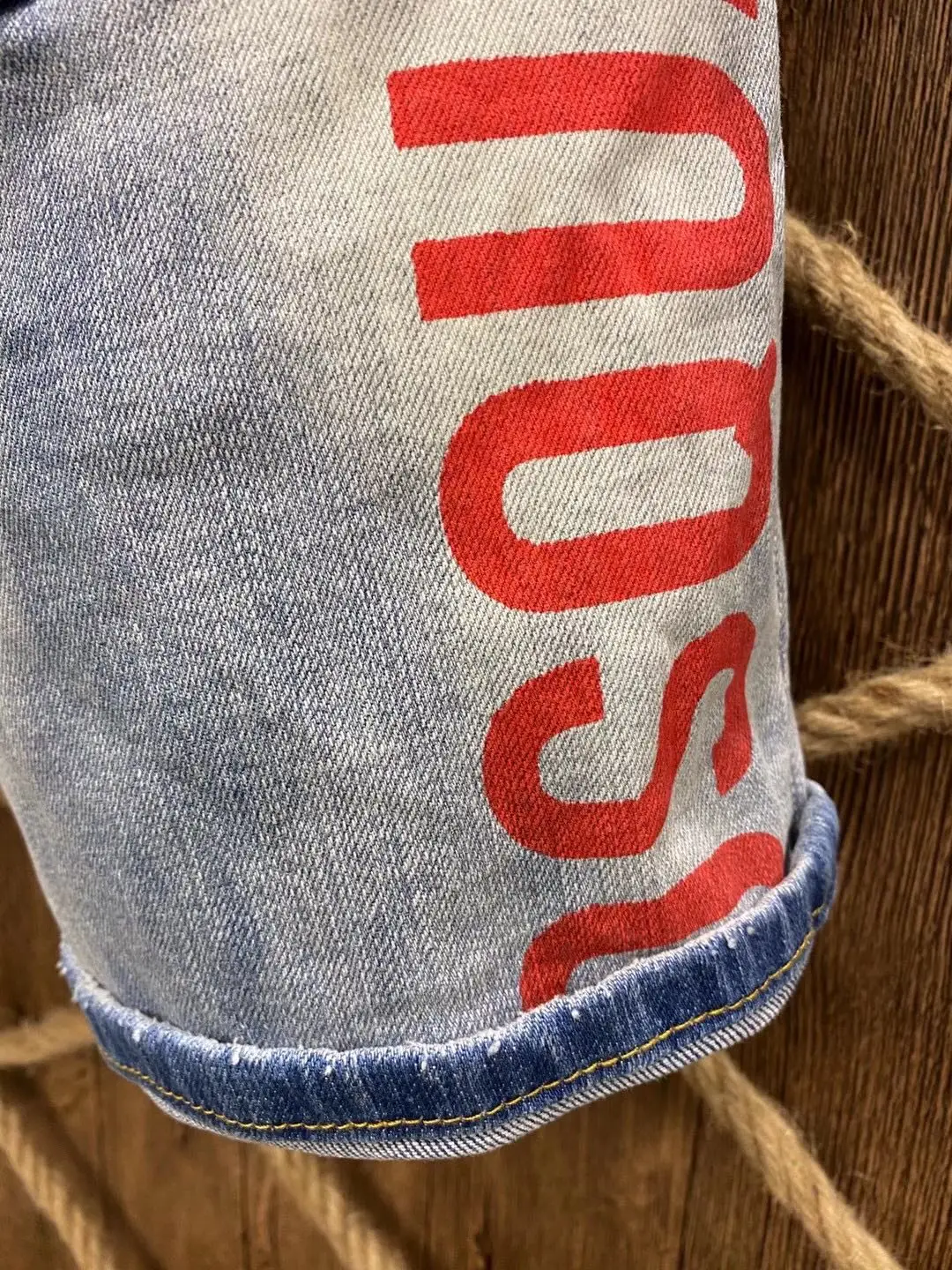 2024 New Shorts Men's D2 Jeans Black Micro Elastic Wash Patch Slim Fit Small Feet Casual Daily