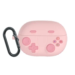 3D Cartoon Game Console Earphone Case with Hook - Protective Soft Cover for FreeBuds Pro 5 (Pink)