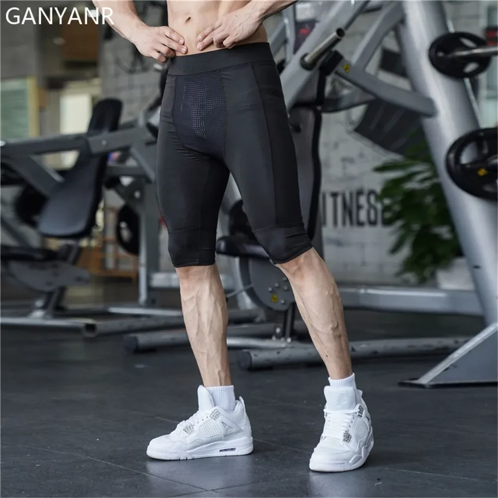 Running Tights Shorts Men Sports Sweatpants Fitness Training Quick drying Compression workout yoga gym Cycling Track