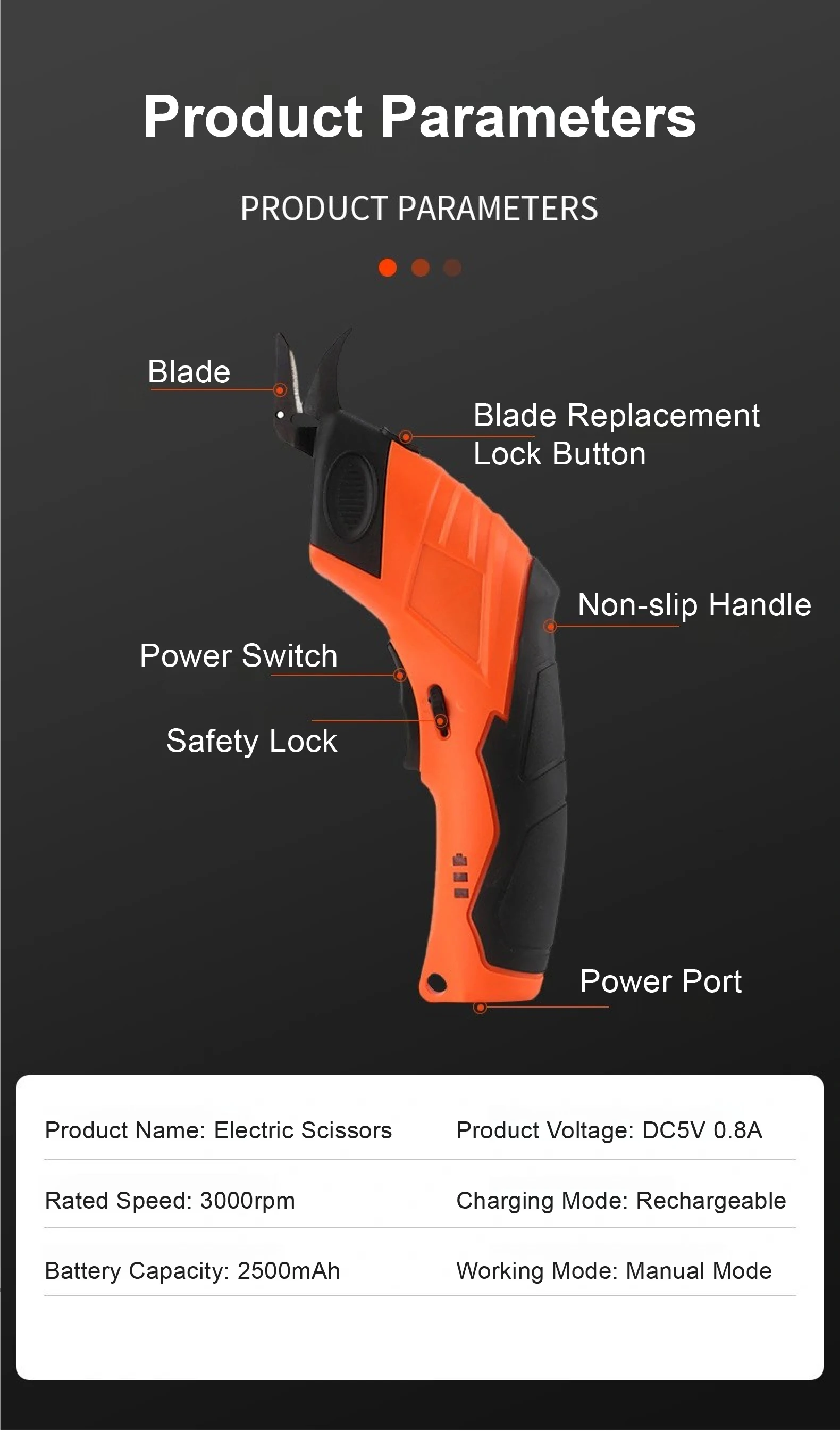 Rechargeable Electric Fabric Scissors Rotary Cutter Power Scissors Cordless Ligh