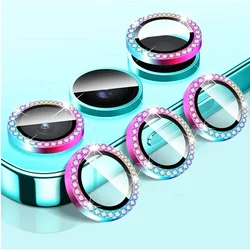 Diamond Camera Lens Protector with Shiny Tempered Glass and Alloy Metal Ring - A06 4G (COLORFUL - 04)