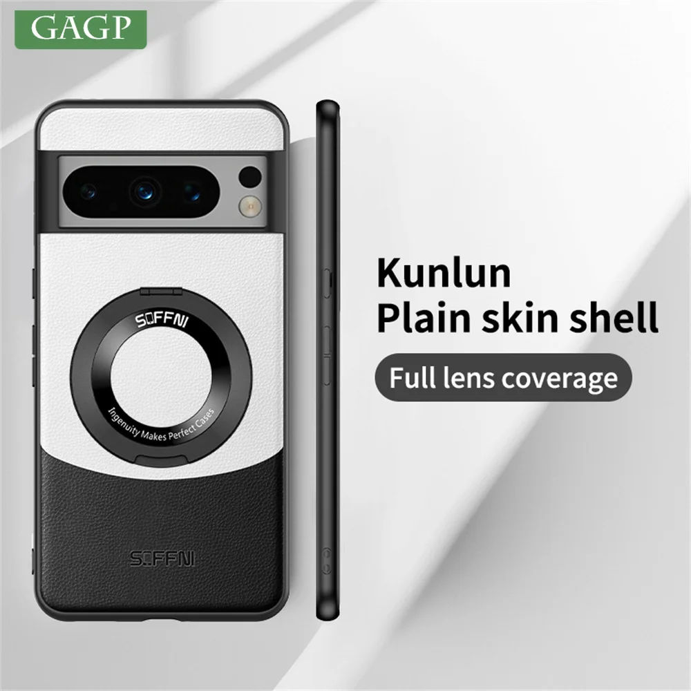 Custodia Di Ricarica Wireless Magnetica In Pelle Colorata Di Moda Per Google Pixel 8 7 Pro Ring Stand Holder Paraurti Cover Sottile Per Pixel 7A