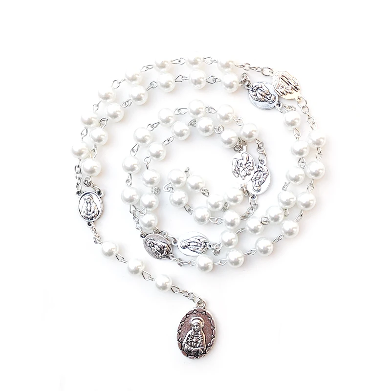 Seven Sorrows Pearl Rosary Necklace 1