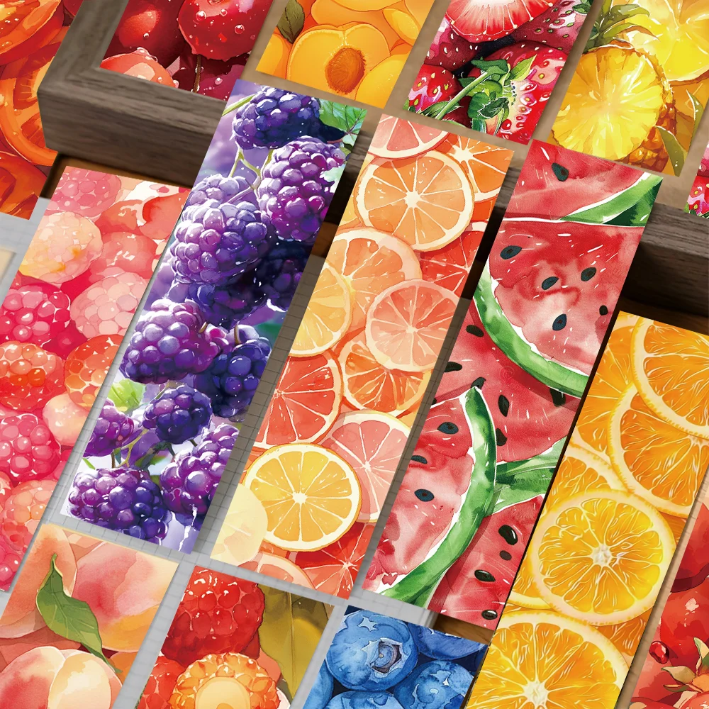 30pcs colorful fruit bookmarks Reading pages Books Labeling paper cards Students creative gifts Page Labeling bookmarks