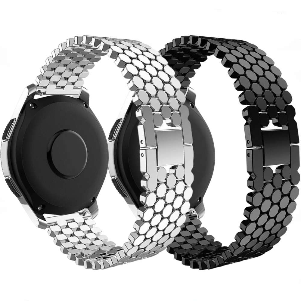 

22mm Metal Strap for Samsung Galaxy Watch 3/Gear S3 Amazfit GTR 47mm Wristband for Huawei Watch GT/2/3/Pro Stainless Steel Band