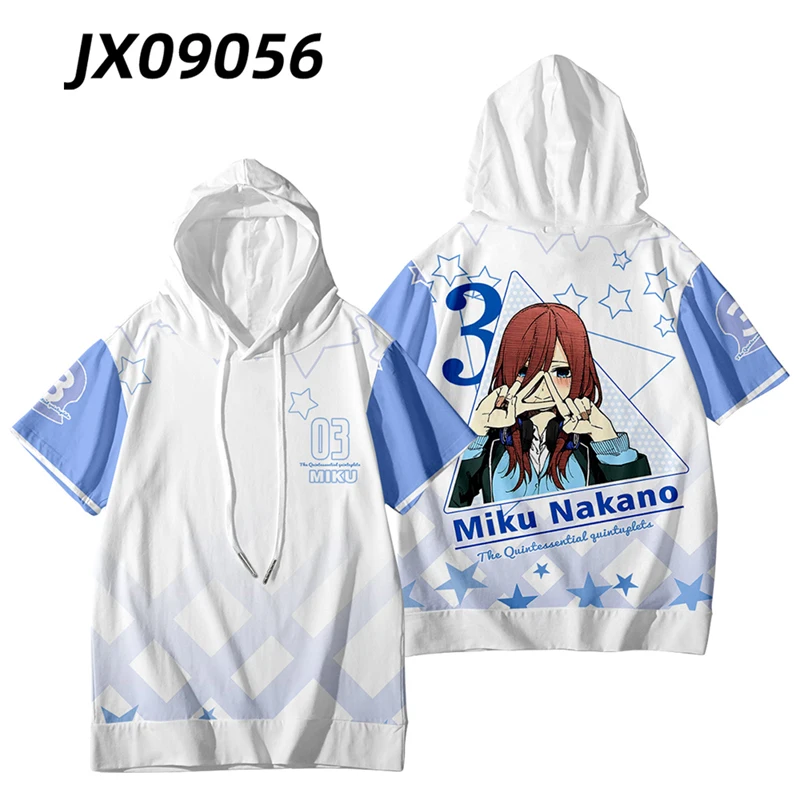 Anime The Quintessential Quintuplets Nakano Miku 3D Ʈ Ƽ,      Ƽ ׷ Ƽ ڽ