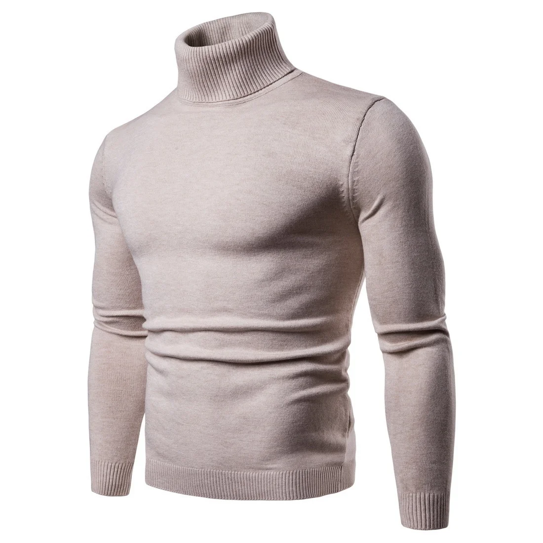 mens turtleneck 2021 New Men's Warm Turtleneck sweater Slim Fit Knitted Pullovers Tops Male Long Sleeve Solid Color Autumn Winter Sweaters M-3XL mens sweaters on sale