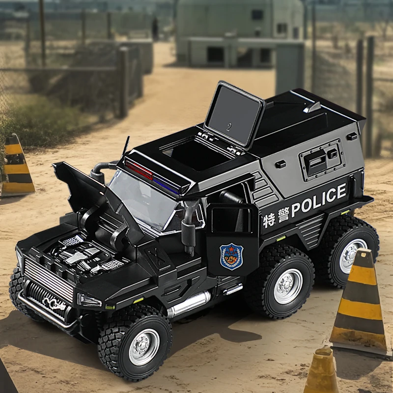 Alloy Car Model Diecasts & Toy WAT City Police Truck Model Diecast Vehicles Toy Cars Kid Toys For Children Gifts Boy Toy