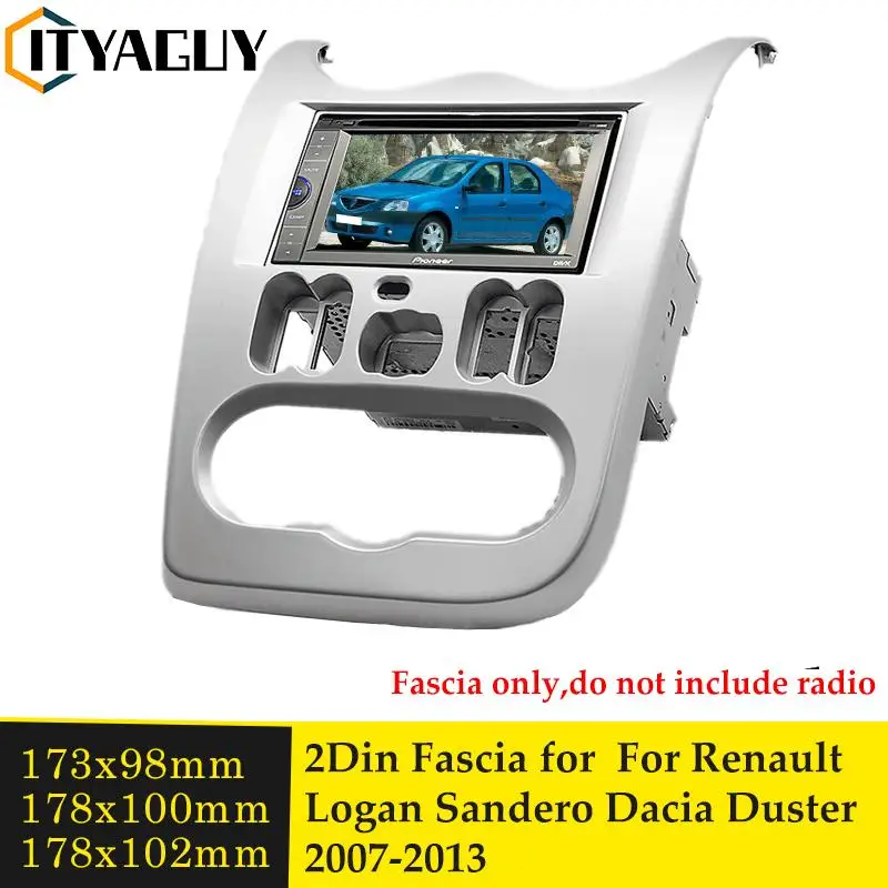 2-DIN Auto Radio Einbau Blende/Rahmen Für DACIA Logan/Sandero 2011