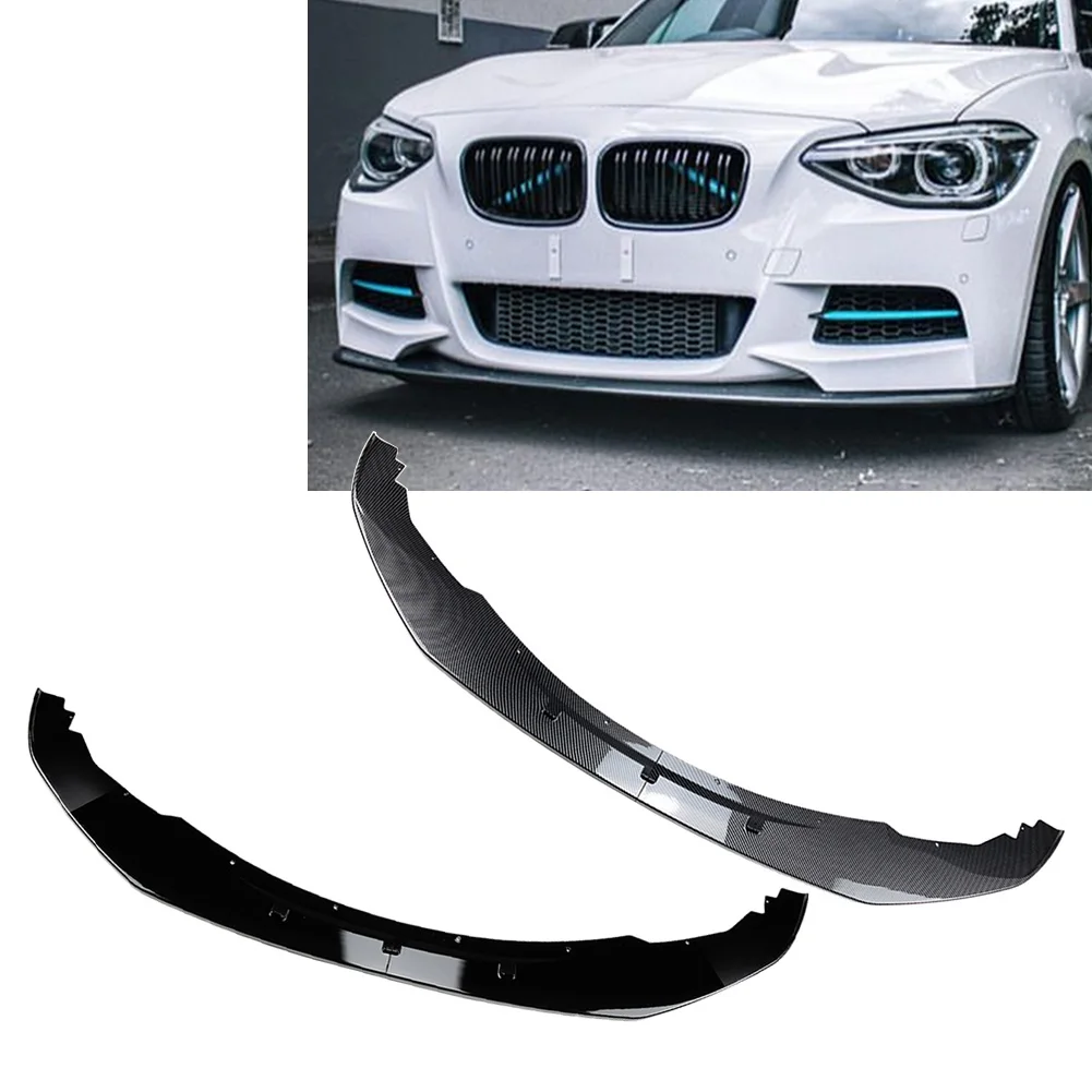 

Glossy Black/Carbon Car Front Bumper Spoiler Lip Trim Accessories For BMW F20 F21 1 Series M Sport 2011 2012 2013 2014 2015