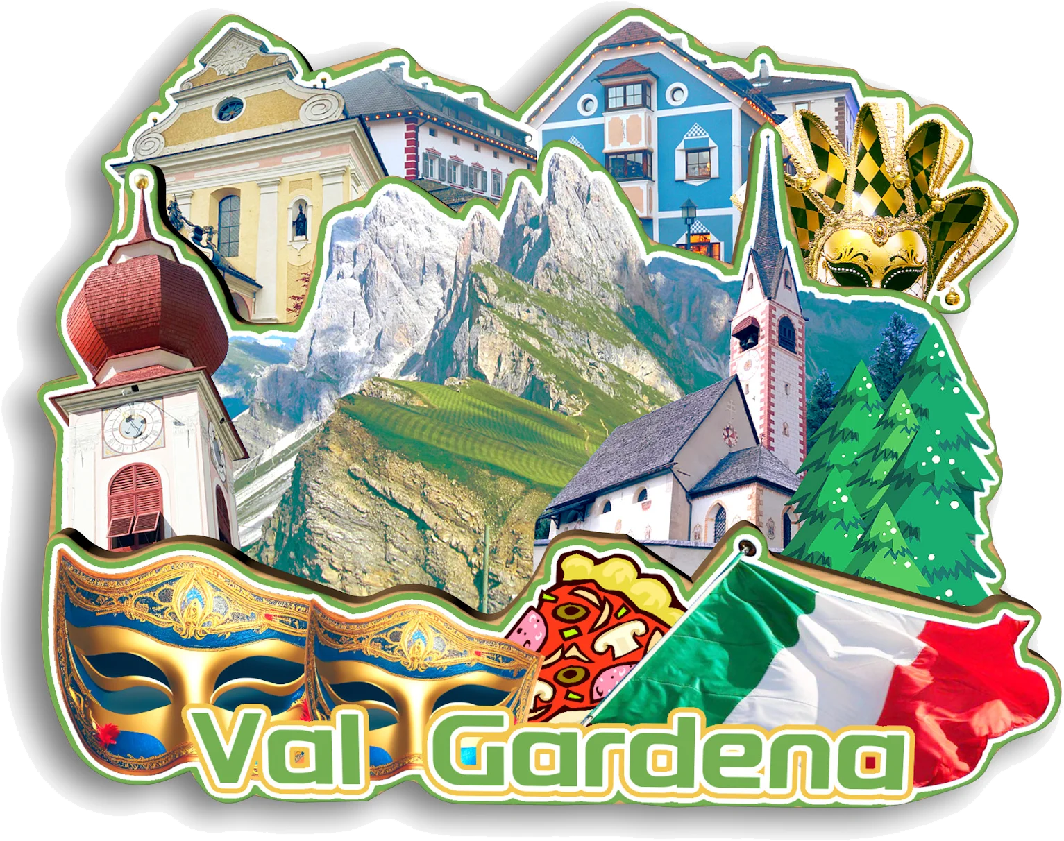 Gubbio cortona Capri Lampedusa e Linosa Tivoli Forio Val Gardena Volterra Malcesine Italy Fridge Magnet Travel Souvenir Gift
