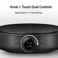 Электрическая керамическая варочная панель XIAOMI MIJIA, индукционная плита мощностью 200 Вт, 10-уровневая мощность с блокировкой безопасности от детей, таймер, версияCN с адаптером — изображение 2