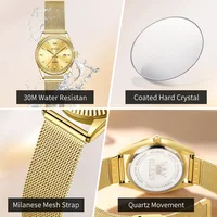 OLEVS 5692 Montres pour femmes, montre à quartz avec date automatique, montre-bracelet de luxe, étanche, élégante, montre de soirée pour femmes, NOUVEAU 2026 5