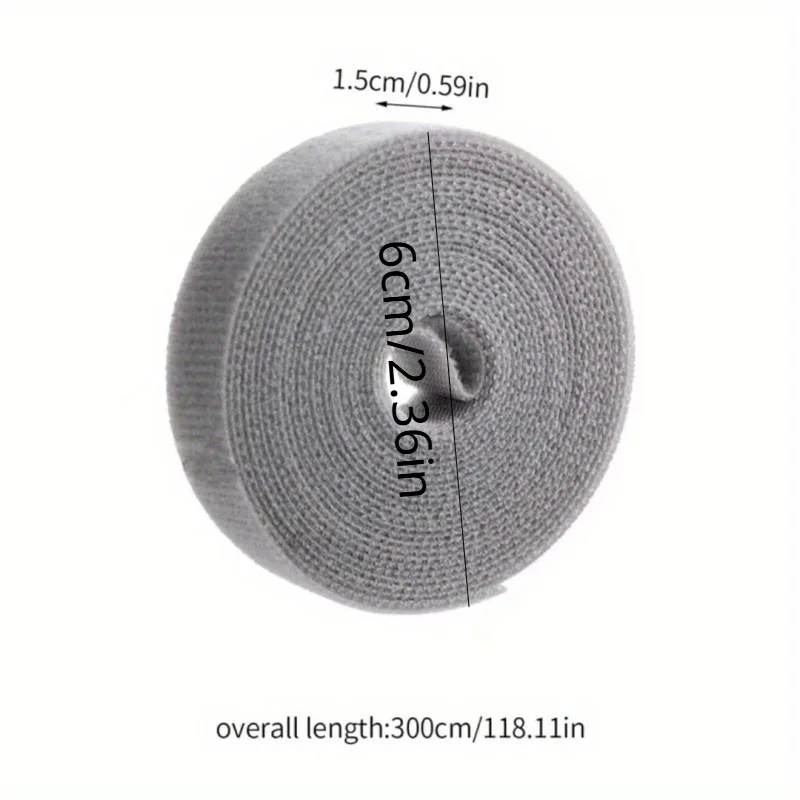 2pcs Reusable Fastening Tape, Cable Ties Data Cable Storage And Sorting Hook And Loop Fastener