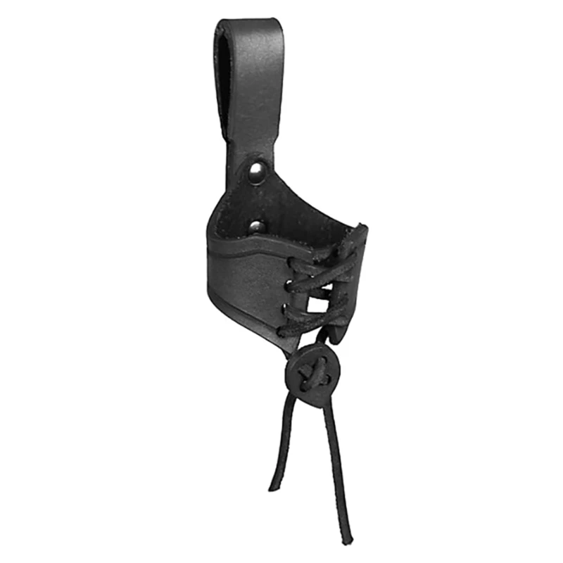 G92F Horn Shaped Mug Cover Medieval Mug Cup Holder Horn Cup Sleeve Beer Holsters Belt 5