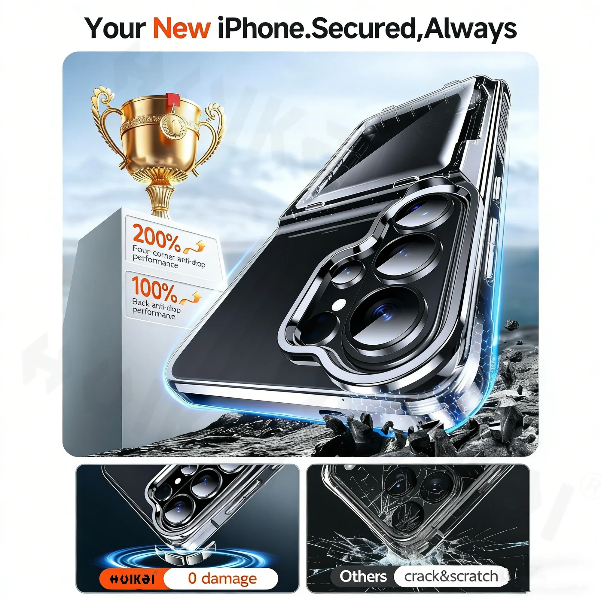 Slim Hard PC Heavy Duty Protective Wallet Card Holder Case with Slide Slot
