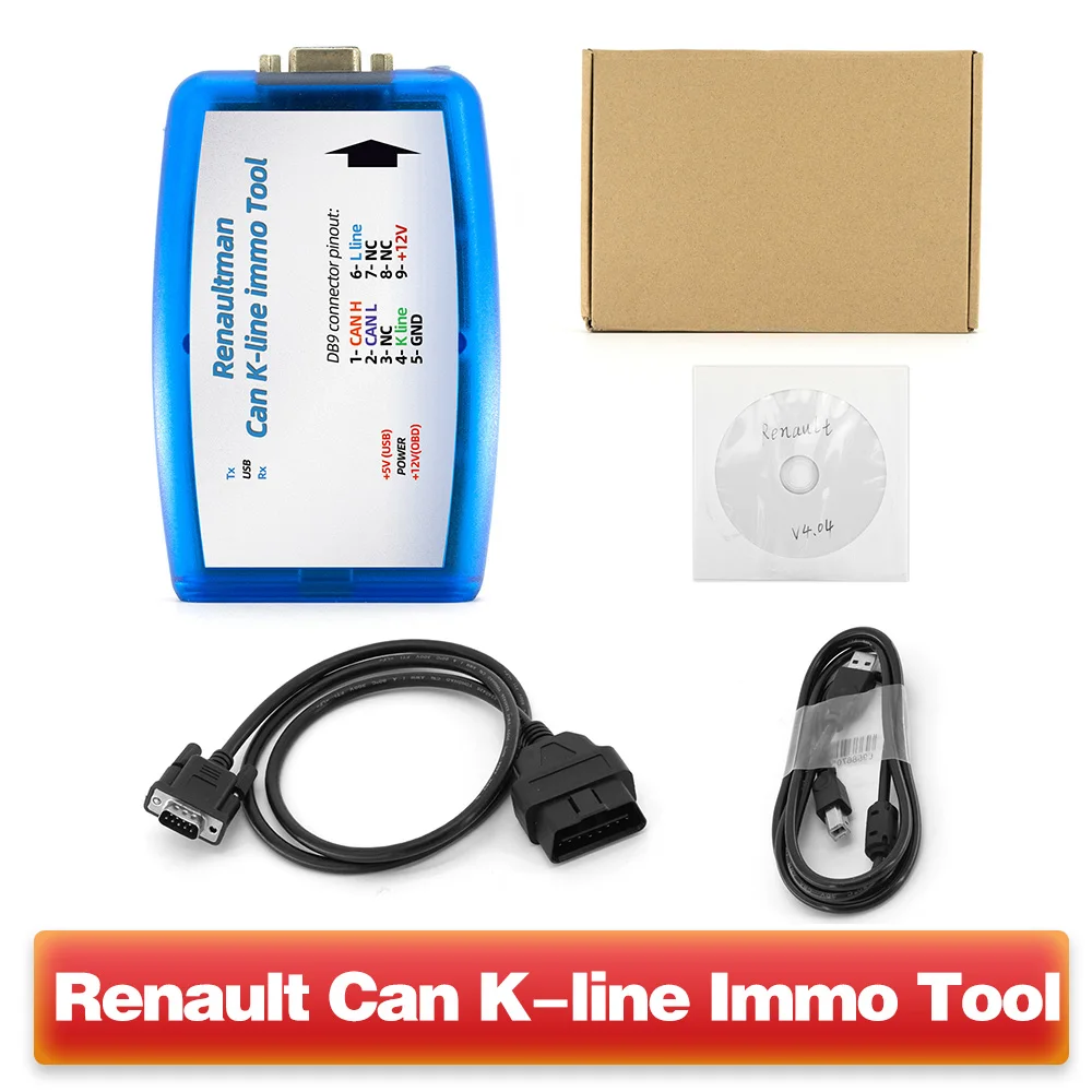 

For Renault Can K-line Immo Tool V4.04 Support for Renault CAN/K-line ECU Immo Tool Read and Write EEPROM OBD2 Programmer Tools