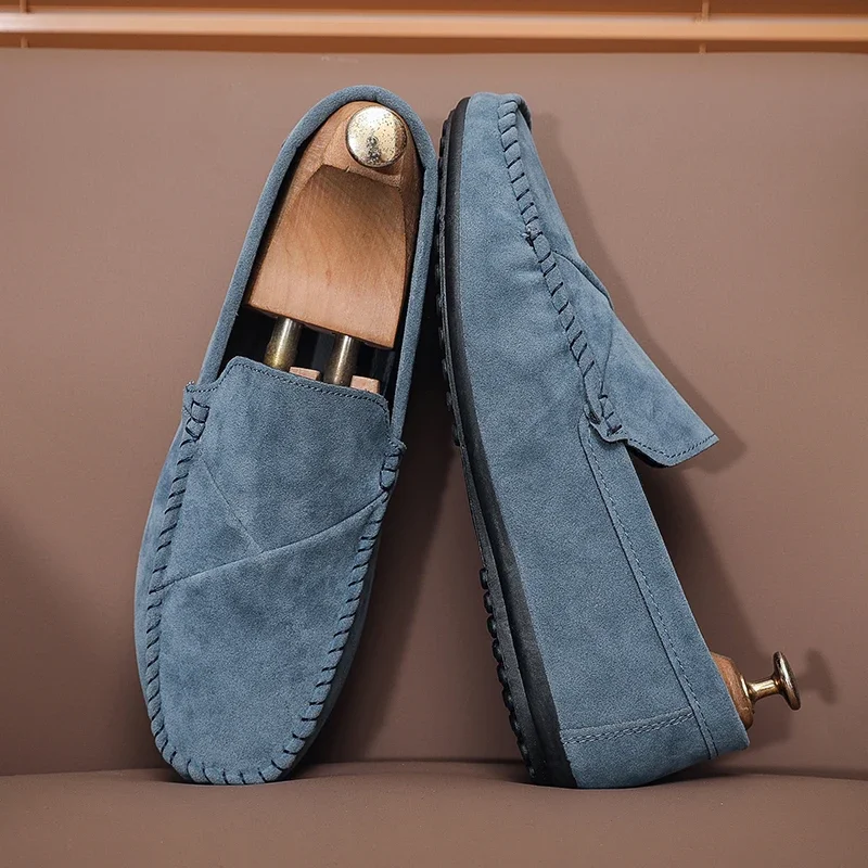 Fashion Suede Men Casual Shoes Male Lazy Shoes Breathable Comfort Slip-on Mens Driving Shoes Luxury Brand Loafers Moccasins 3