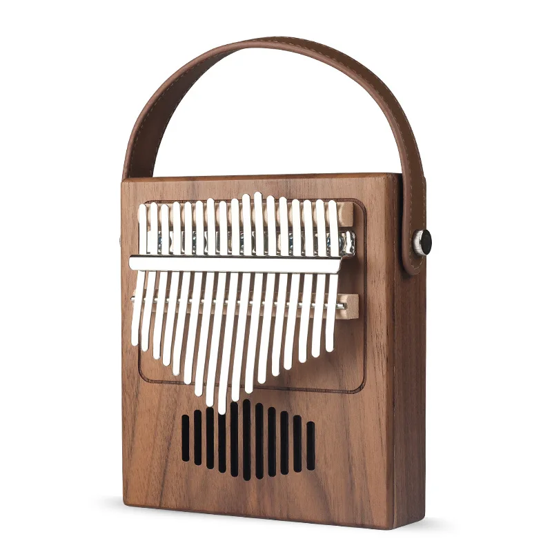 

Kalimba Thumb Piano 17 Keys, Black Walnut Portable Mbira Finger Piano Gifts for Kids Adult Beginner Christmas Creative Music Box