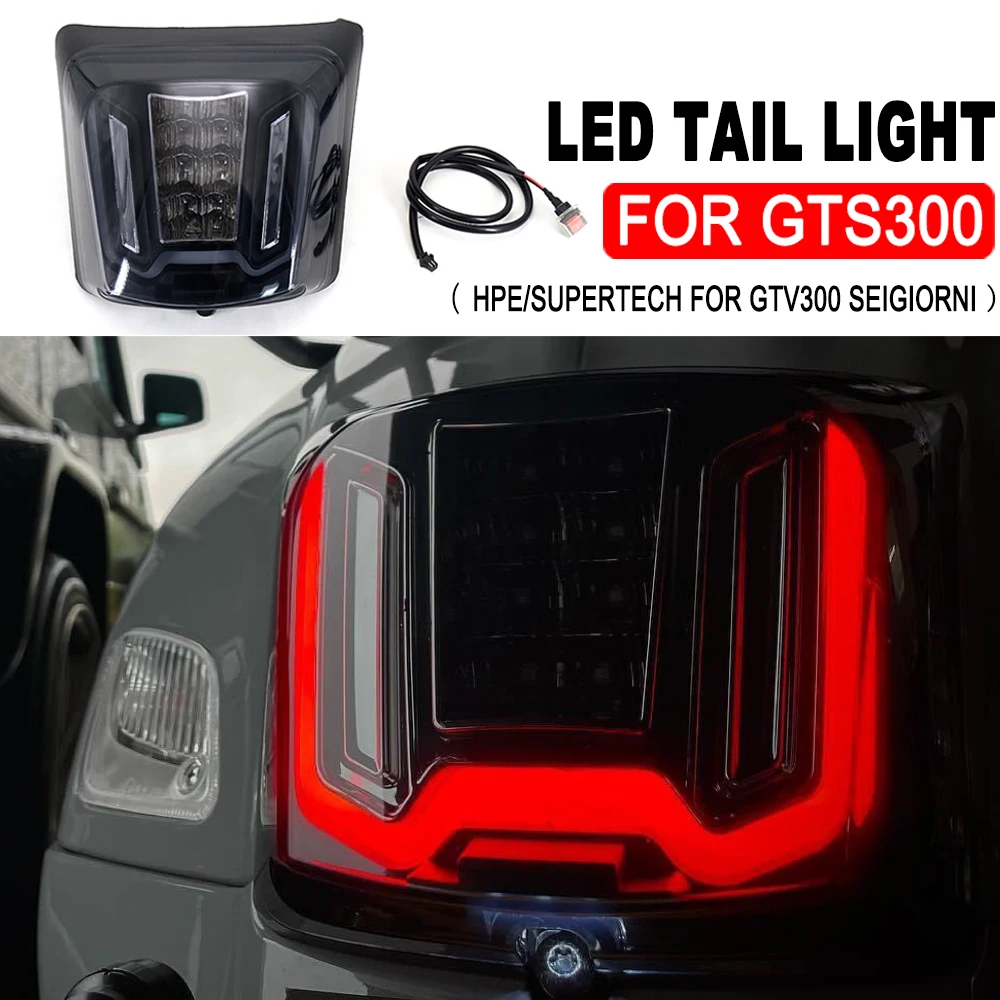 

Motorcycle LED Tail Lamp Rear Brake Tail Run Light Smoky Black Lens Taillight For Vespa GTV300 Sei Giorni gtv 300 GTS300 GTS 300