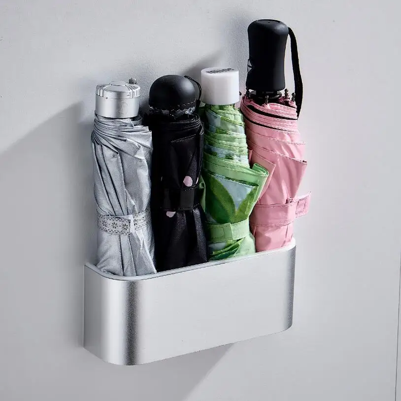 Portable Wall Mounted Umbrella Storage Rack Creative Wall Umbrella Clip Holder Racks Home Storage Hanger Organizer