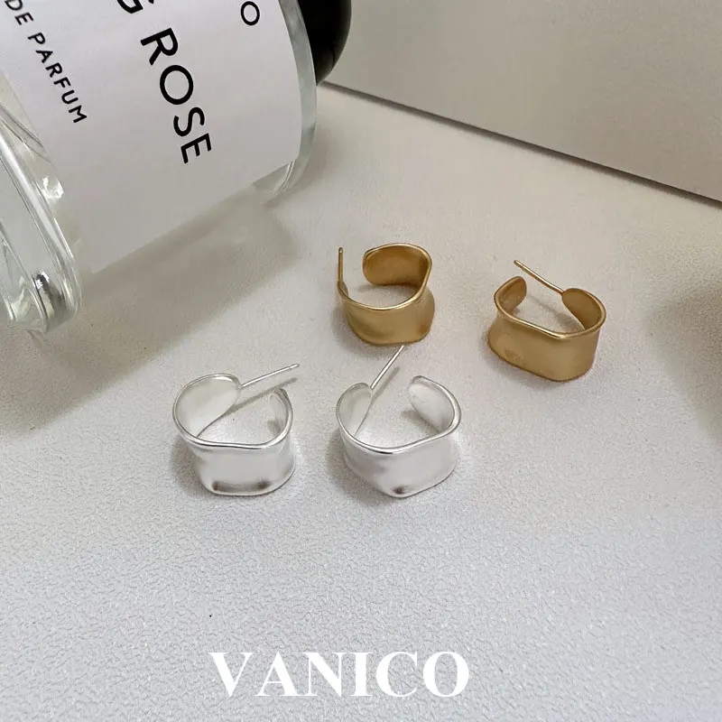 

Chunky Gold Plated Hoop Earring Dainty Sterling Silver Hypoallergenic Large Minimalist Vintage Thick Huggie Earrings For Women