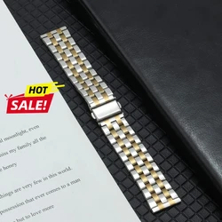 Elegant 22mm Stainless Steel Metal Bracelet Watch Band Strap - Universal 22mm (SG)