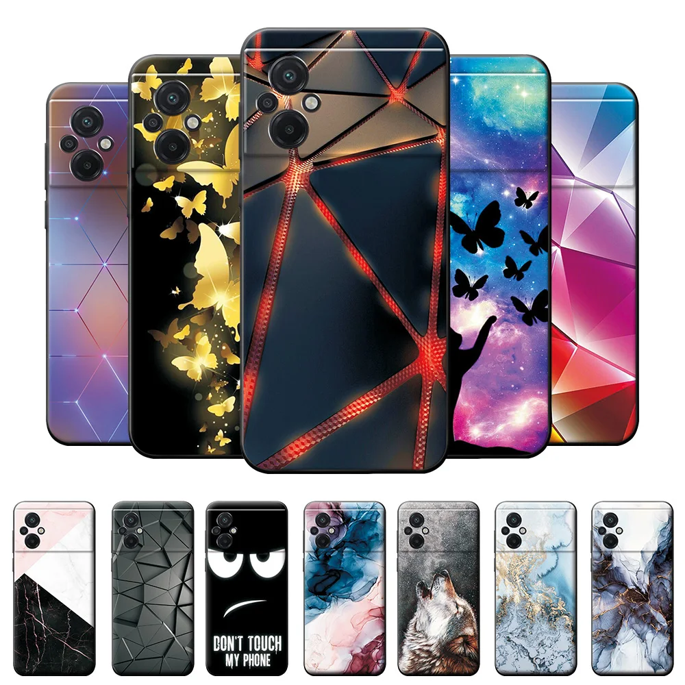 Per Xiaomi Poco M5 Case Poco M5 Custodie Per Telefoni Antiurto Per Custodie Poco M5 4G Cover Posteriore In Silicone Nero Marmo Per Poco M5 6.58"