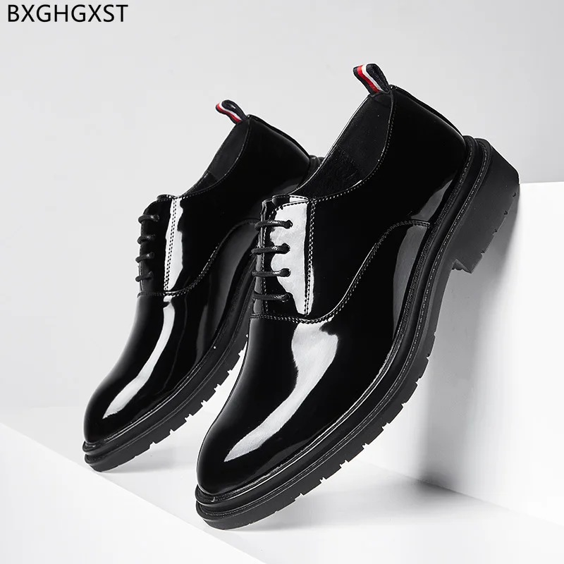 

Black Patent Leather Shoes Men Formal Party Shoes for Man 2023 Oxford Dress Shoes Mens Fashion Chaussure Homme Zapatos De Hombre