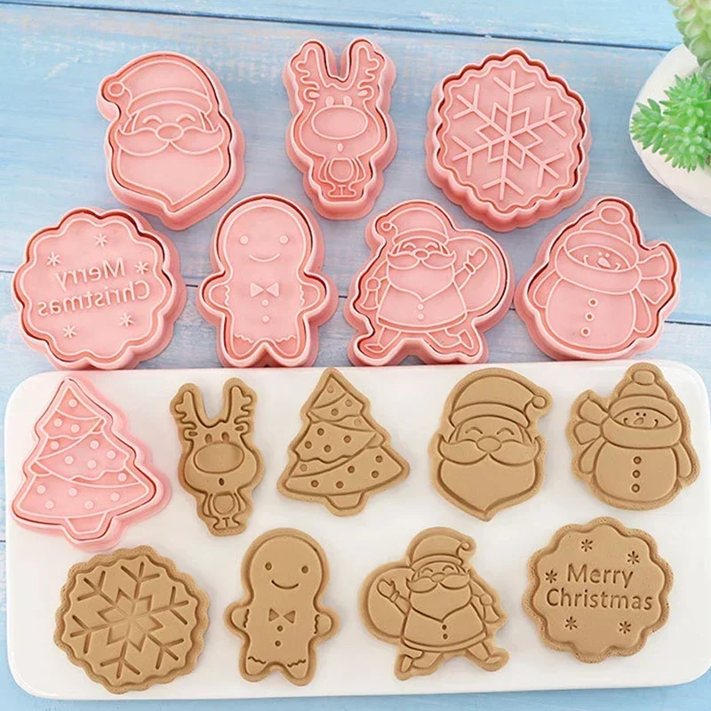 8 Pcs/Set DIY Biscuit Mould Various Themes Cookie Cutter Cartoon Baking Mould Cookie Baking Tools for Christmas Easter Halloween