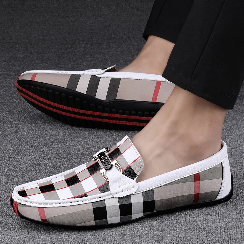casual sneakers leather shoes leather sneakers Men Casual Leather Shoes Outdoor Fashion Breathable Sole Size 46