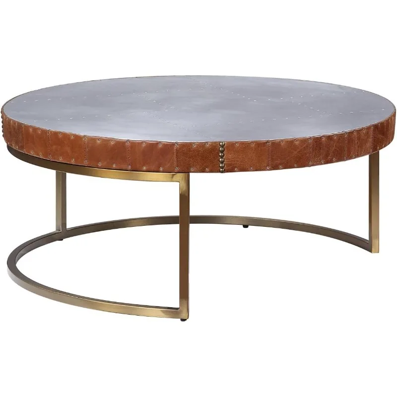 

Tamas Coffee Table in Aluminum & Cocoa