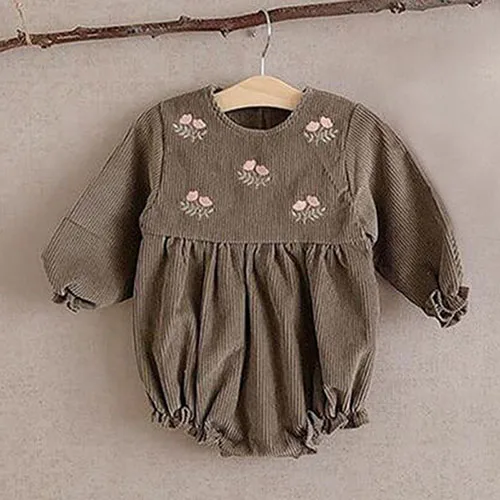 Y9008 coffee Romper
